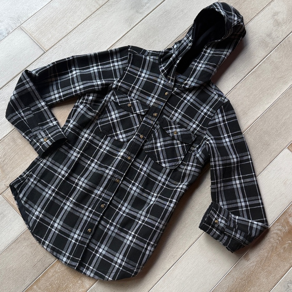 Columbia Black and White patterned  flannel shirt/jacket